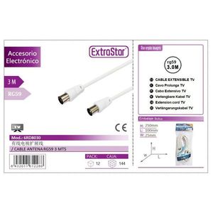 Câble RG59 3 m pour antenne, rallonge de câble TV pour accessoires de surveillance - Product Image 1
