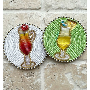 Chic Heat-Resistant Glass Bead Coasters Luxury Table <b>Accessory</b> for <b>Kitchen</b> Decor Mats & Pads - Product Image 2