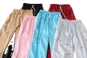 PRO ENTERPRISES Pantalones de chándal ajustados para mujer 100% algodón Cierre de cordón Ropa de calle de invierno - Product Image 5