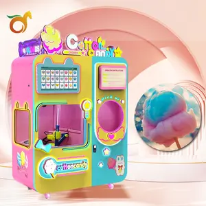 Red Rabbit 2024 Latest Exclusive 6 Color Sugar Tank Cotton Candy Vending Machine Fully Automatically Source Factory