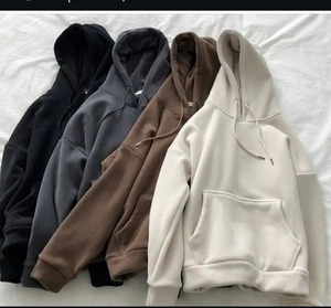 เสื้อฮู้ดผู้ชายไซส์ใหญ่ ผ้าฟลีซ แบบสวมหัว ผ้าถักเนื้อนุ่ม สวมใส่สบาย เหมาะสำหรับฤดูหนาว - Product Image 3