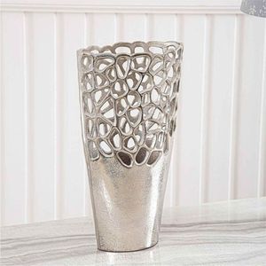 Wholesale Modern Aluminum Lattice <b>Vase</b> | Anti-Corrosion Metallic Hollow Floral Holder | Durable Office & Lobby Decorative <b>Vase</b> - Product Image 6