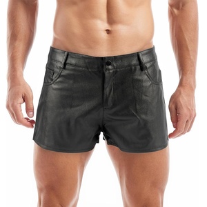 Shorts en cuir imprimé vache de qualité supérieure pour hommes, en fausse fourrure, style streetwear personnalisé, vente en gros - Product Image 1