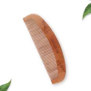 Peine de madera de neem indio natural para el cuidado del cabello, peine ecológico para el cuidado de la barba, para mujeres y hombres, regalo, artesanía Orion - Product Image 5