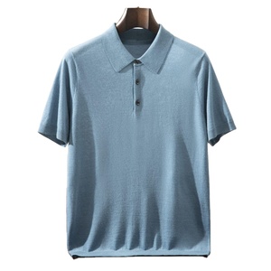 Short Sleeve New Fashion Men's for Shirt <b>100</b>% Cotton Knitted Anti-Wrinkle Plain Dyed Quick Dry Breathable Premium Quality - Product Image 3