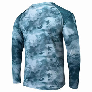 Camiseta de Manga Larga para Hombre, Camuflaje, Cuello Redondo, Corte Ajustado, Secado Rápido, Tejido Deportivo, Estampado, Poliéster - Product Image 5