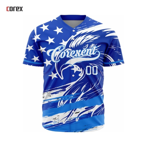 Maillot de baseball Corexent vert et or pour homme, imprimé par sublimation, respirant, à manches courtes, coupe classique, vêtement de sport pour adulte - Product Image 6