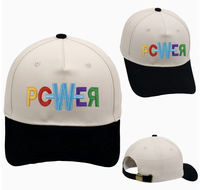 Casquette Trucker Populaire Bicolore à Visière Contrastante, Broderie Personnalisée, Fermeture Snapback Ajustable, Style Décontracté Urbain, Chapeau de Baseball Tendance