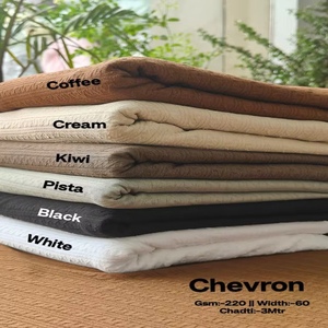 Tissu en satin crêpe ondulé de qualité supérieure, couleur unie, pour foulards longs, hijabs, châles et vêtements d'été pour femmes - Product Image 1