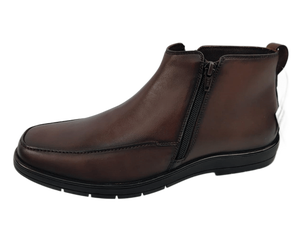 Bottines Chelsea Dlords en cuir de mouton, hauteur cheville, fermeture à enfiler, semelle intermédiaire TPR amortie, doublure en microfibre, marron uni, toutes saisons - Product Image 5