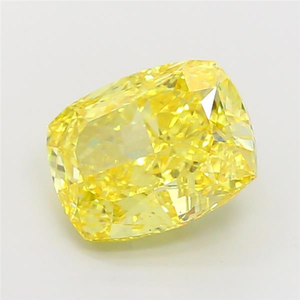 เพชรทรงคุชชั่นคัทสีเหลืองสดใส คุณภาพเยี่ยม ได้รับการรับรองจาก CVD เหมาะสำหรับเครื่องประดับชั้นดี - Product Image 5
