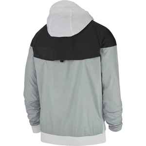 Men's Hooded Color Blocking Racer Jacket Windproof Polyester Casual Autumn Wear Regular Fit Pullover Style - Product Image 1