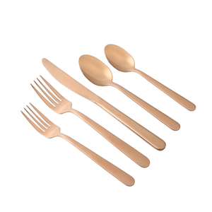 Modern Rose Gold Flatware <b>Set</b> High Mirror Polish Rust Resistant Metal Cutlery Fork Knife Spoon Wedding Dinnerware At <b>Cheap</b> Price - Product Image 2