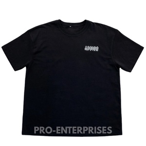 T-shirt homme de haute qualité, 100% coton, poids lourd, coupe oversize, col montant imprimé, style boxy. - Product Image 1