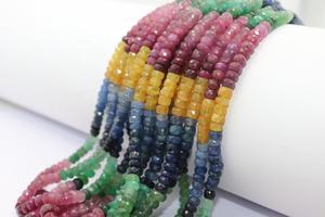 AAA Quality <b>Ruby</b> Emerald Sapphire Faceted Rondelle Beads 5mm 16 Inches 0.40mm Hole Size for Jewelry Making - Product Image 6