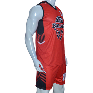High Quality Custom Anti-Bacterial Unisex Basketball Uniform Front Logo Plus Size Wholesale Sublimated Mesh V-<b>neck</b> Polyester - Product Image 3