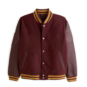Chaqueta Varsity Marrón para Hombre, Personalizable con Parches de Diseño Premium, Estilo Urbano y Resistente - Product Image 2