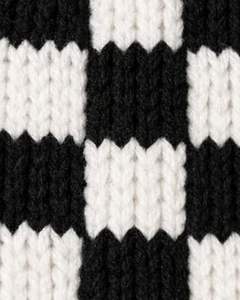 Gorro de punto personalizado con diseño de tablero de ajedrez en blanco y negro, gorro de invierno cálido con puño, gorro de punto acrílico suave, unisex, estilo streetwear. - Product Image 5