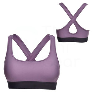 Produit phare Soutien-gorge de sport pour femme à bretelles croisées sans couture pour le yoga, la remise en forme, la salle de sport, respirant, séchage rapide - Product Image 1