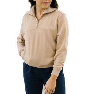 Sudadera Oversize OEM al por mayor con cuello personalizado, tipo jersey, para running y entrenamiento, con cremallera 1/4 o media cremallera - Product Image 2