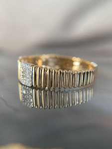 Baguette Diamond <b>Ring</b> 14K <b>18K</b> Yellow <b>Gold</b> <b>Men</b> Women Luxury Statement <b>Ring</b> Full Pave Hip Hop Fine Jewelry OEM Wholesale - Product Image 2