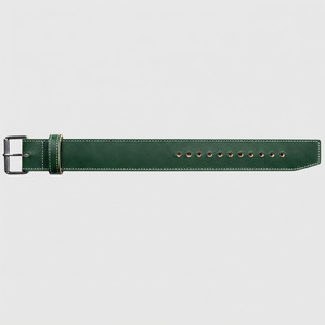 SAAR INDUSTRIES High Quality Gym Power <b>Belt</b> Unisex Green Leather Heavy Duty Non-Slip Strong Weightlifting <b>Belt</b> Training - Product Image 6