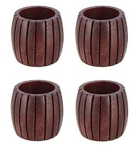 Juego de Anillos para Servilletas de Madera Hechos a Mano, Porta Servilletas de Madera Maciza Natural, Decoración para Mesa de Comedor para Bodas y Fiestas - Product Image 5