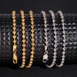 Collar de cadena de eslabones con cuentas de plata de ley 925 con baño de rodio y perlas de agua dulce engastadas, estilo hip hop, joyería llamativa para bodas y fiestas. - Product Image 1