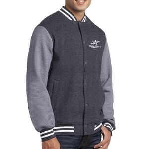 Comfortable Custom Made Canvas Stand Collar Front Logo Letterman <b>Jacket</b> for Men <b>Long</b> Sleeves Breathable Winter for Online Sale - Product Image 3