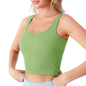 เสื้อกล้ามเปิดหลังแบบ U-Neck สำหรับผู้หญิง ขายส่ง – รับสกรีนโลโก้ ชุดออกกำลังกาย ชุดกีฬา สำหรับฟิตเนสและใส่ในชีวิตประจำวัน - Product Image 3