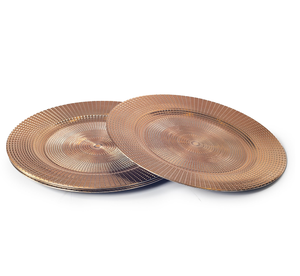 Assiette de présentation en cuivre martelé pour restaurant, fournitures pour grossistes - Product Image 1