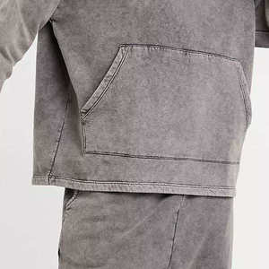 Custom Logo Active <b>Pullover</b> Cotton Polyester Pocket <b>Pullover</b> <b>Men</b> Tracksuit - Product Image 5