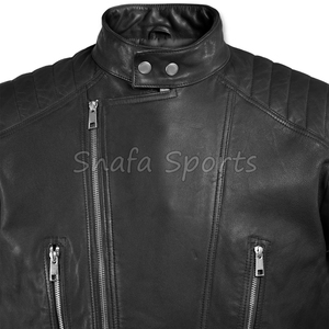 OEM Custom Logo Winter Men's Thick Leather Jacket Windproof breathable Warm Leather Jacket For Sale In Low Price - Product Image 3