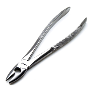 Forceps d'extraction dentaire pour chien en acier inoxydable robuste de 4,5 pouces pour usage en clinique vétérinaire - Qualité supérieure, protège les doigts, meilleur prix - Product Image 1