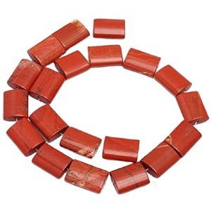 Haute qualité Rectangle Perles rouge jaspe perle cristal femmes collier bijoux carré pierre précieuse perle fabrication de bijoux suppler - Product Image 2