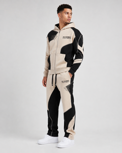 FLY HUMBLE SPORTSWEAR Sweat à capuche zippé pour homme, col montant, couleur unie, léger, taille élastique, coupe droite, décontracté, hiver - Product Image 3