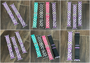 Correa de Reloj Apple de Cuero Genuino de Diseño Nuevo Directo de Fábrica, Diseño de Tablero a Cuadros, Correa de Repuesto Elegante para Unisex - Product Image 3