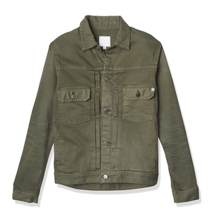 Latest Design <b>Men</b> <b>Denim</b> <b>Jacket</b> Custom Fit Olive Green Canvas Workwear Shirt Anti-UV Reversible Eco-Friendly <b>Men's</b> <b>Jacket</b> - Product Image 5