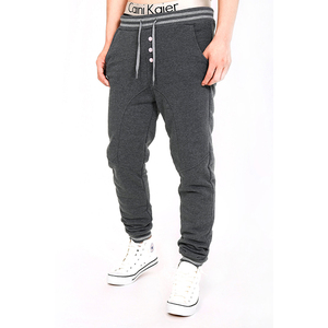 Pantalon de jogging pour homme, coupe slim, style streetwear, 100% coton, doublure en molleton, taille élastique avec cordon de serrage - Product Image 5