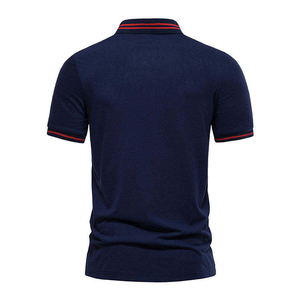 Wholesale High Quality <b>Button</b> Closure Breathable Casual Polo <b>Shirts</b> with Custom Logo Front <b>Half</b> Sleeve for Men - Product Image 2