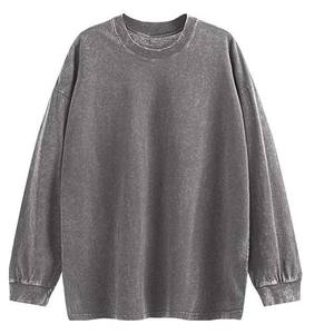 Sweat-shirt à col rond pour homme, personnalisé et tendance, respirant, effet délavé, matière douce, prix abordable - Product Image 5