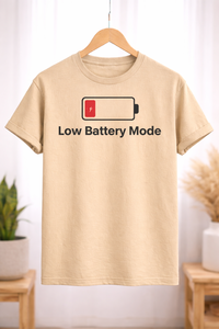 Camiseta con Estampado Personalizado de Modo Batería Baja, Camiseta Gráfica Divertida, Unisex, Algodón, Casual, Manga Corta, OEM, ODM, Ropa al por Mayor - Product Image 6