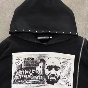 เสื้อฮู้ดดี้ผู้ชายแบบซิปเต็มตัว ลวดลายซันเฟด ฟอกสี ปักลาย พิมพ์ลายตามสั่ง ขายส่งราคาพิเศษ สตรีทแวร์ OEM โพลีเอสเตอร์/คอตตอน - Product Image 4