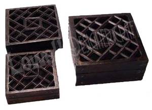 Wooden Antique Customized Eco-Friendly Handcrafted Vintage Money <b>Box</b> with Traditional Carvings Rustic <b>Keepsake</b> Jewelry Storage - Product Image 3