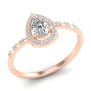 Anillo Halo de Moissanita con Certificación GRA en Oro Sólido de 14K REYES, Gran Venta, para Mujer, Regalo de Boda de Alta Calidad, Joyería Fina de Lujo - Product Image 2