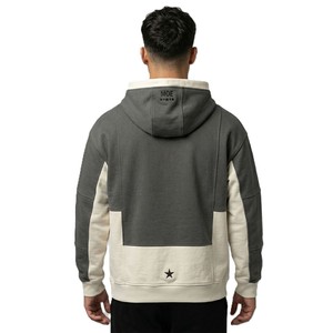 Sudaderas con capucha de algodón grueso con bloques de color para hombre, bordado de chenilla, estilo urbano oversize, logotipo personalizado, proveedor OEM de sudaderas con capucha para hombre - Product Image 4