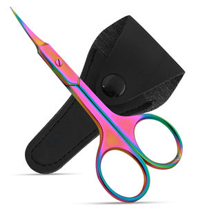 Ciseaux à cuticules professionnels en acier inoxydable multicolores pour manucure et pédicure, outil de soin des ongles de précision - Product Image 1