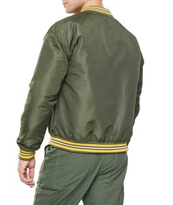 Chaqueta Universitaria de Satén de Alta Calidad, Cortavientos, Transpirable, Chaqueta Universitaria con Letras Bordadas, Logotipo Personalizado al por Mayor para Hombre - Product Image 2