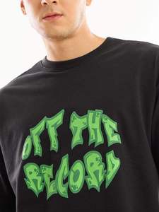 T-shirt grande taille à manches courtes personnalisé avec impression 3D en mousse argentée, en coton épais 100% - Product Image 6