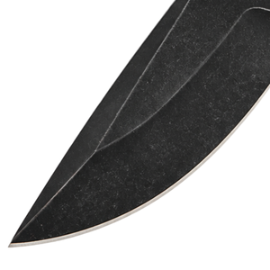 Cuchillos de hoja fija con mango texturizado verde oliva, hoja negra y funda protectora negra con clip para cinturón para uso en exteriores. - Product Image 3